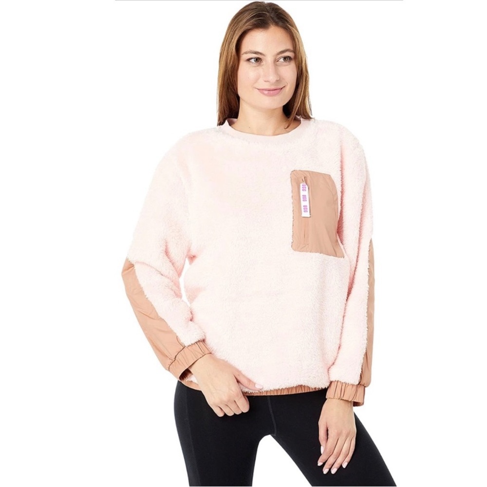 UGG Pink Niko Sherpa Crewneck Size Large